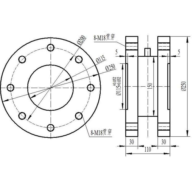 TL-302系列静态阀门扭力传感器（双法兰）  皮带轮式扭矩传感器